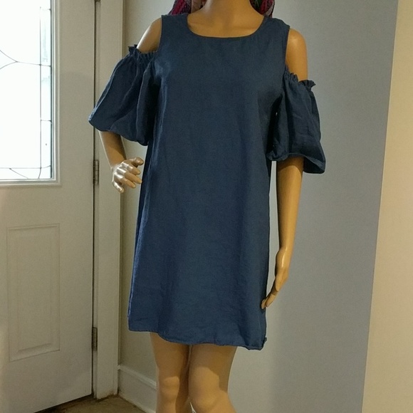 Clearance Summer Cold shoulder tie keyhole neckline Unique! Small - Picture 3 of 12
